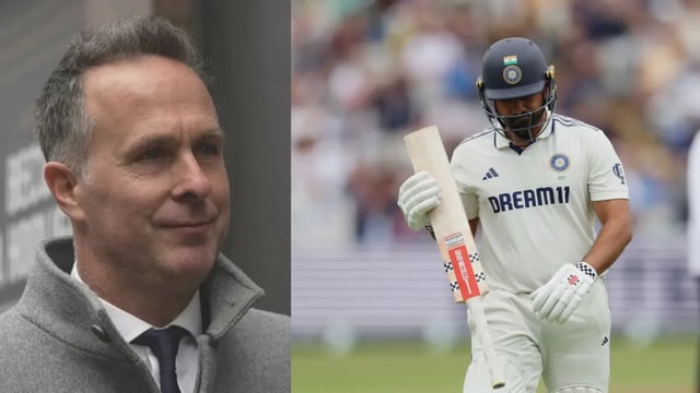 Michael Vaughan and Karun Nair | Image: Associated Press