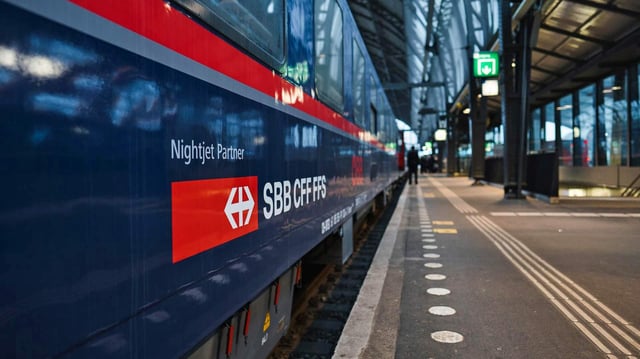Nachtzug der Schweizer Bahn.