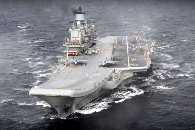 Die „Admiral Kusnezow“ im östlichen Mittelmeer 2017