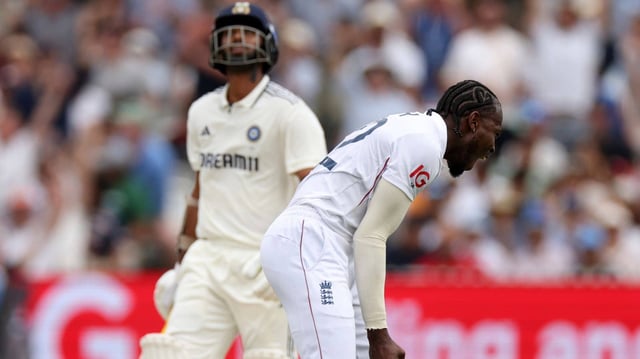 Jofra Archer celebrates the dismissal of Washington Sundar. | Image: AP