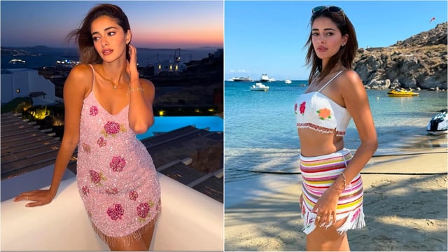 Ananya Panday turns heads in Mykonos with her chic vacation wardrobe.