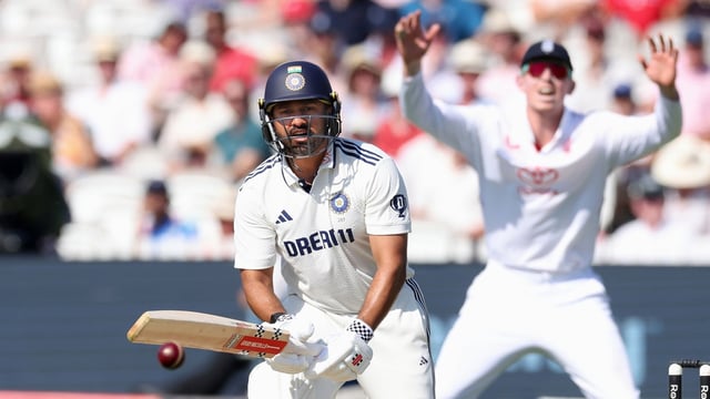 India's Karun Nair plays a shot
