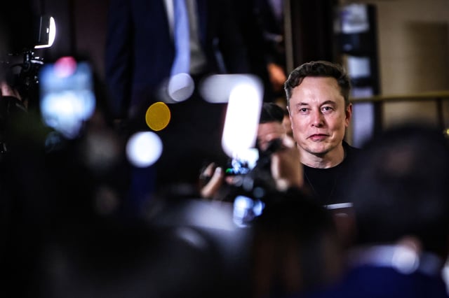 Elon Musk leaves a meeting with House Republicans in the basement of the U.S. Capitol building on March 5, 2025 in Washington, DC. Musk is meeting with Republicans in Congress today to discuss some of the dramatic cuts made, and ones yet to be made, across government agencies by the Department of Government Efficiency (DOGE).