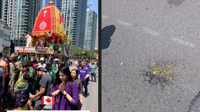 Devotees celebrating Rath Yatra in Canada were attacked with eggs 