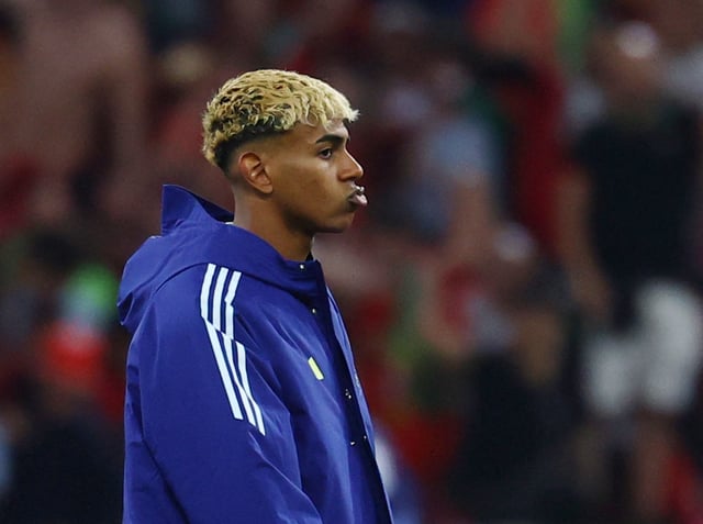Soccer Football - Nations League - Final - Portugal v Spain - Allianz Arena, Munich, Germany - June 8, 2025 Spain's Lamine Yamal looks dejected after the match REUTERS/Kai Pfaffenbach