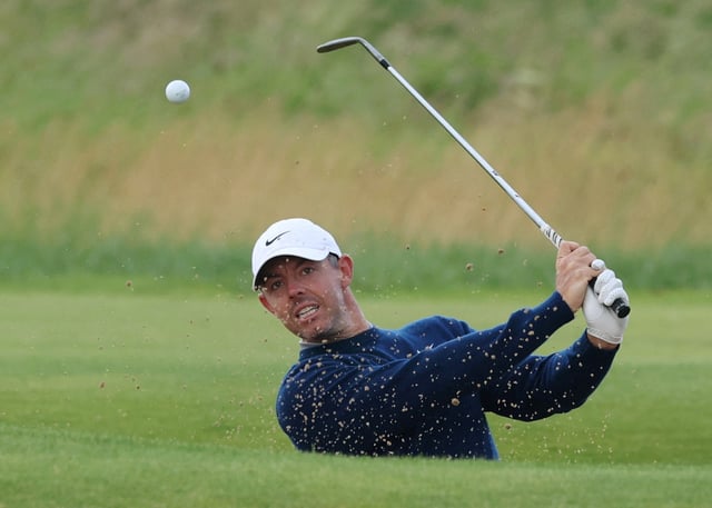 Golf - The 153rd Open Championship - Royal Portrush Golf Club, Portrush, Northern Ireland, Britain - July 14, 2025 Northern Ireland's Rory McIlroy during a practice round REUTERS/Paul Childs