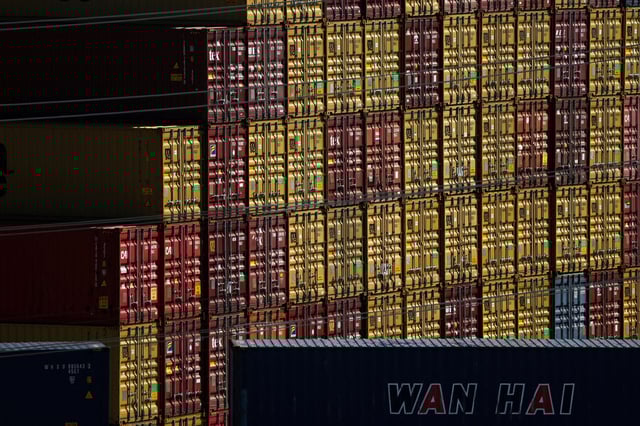Containers sit at the Port of Los Angeles, in San Pedro, California, U.S., July 8, 2025. REUTERS/Daniel Cole/File Photo