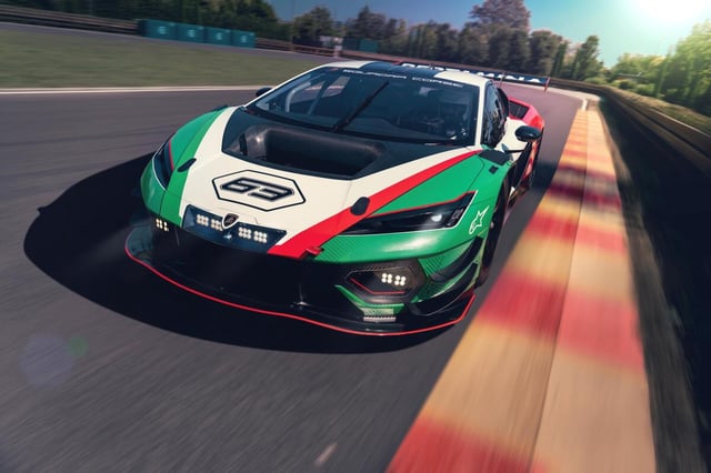 Modified from the street version of the Temerario, the GT3 model is FIA-ready for racing