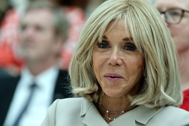 La femme du président français Brigitte Macron assiste à une cérémonie lors de leur visite au British Museum à Londres, Royaume-Uni, le 9 juillet 2025. LUDOVIC MARIN/Pool via REUTERS
