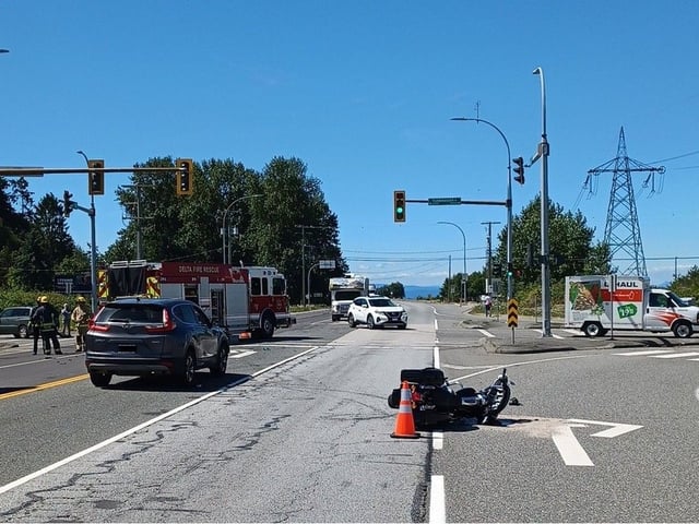 Police are searching for drivers who may have dashboard camera footage to share following a collision between an SUV and a motorcycle that has left a man with life-changing injuries.