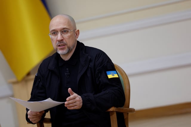Ukraine's Prime Minister Denys Shmyhal attends a press conference, amid Russia's attack on Ukraine, in Kyiv, Ukraine, March 4, 2025. REUTERS/Alina Smutko/File Photo