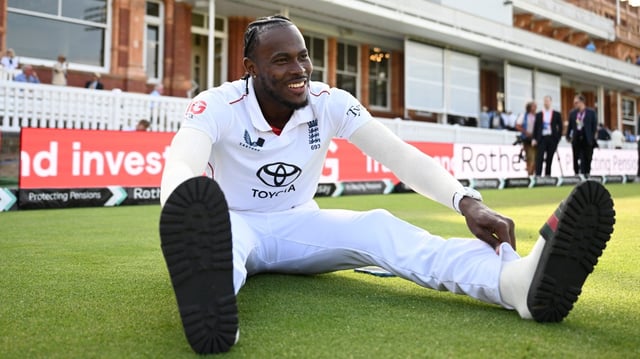 Archer warms down at Lord’s after helping England on their way to a stunning victory