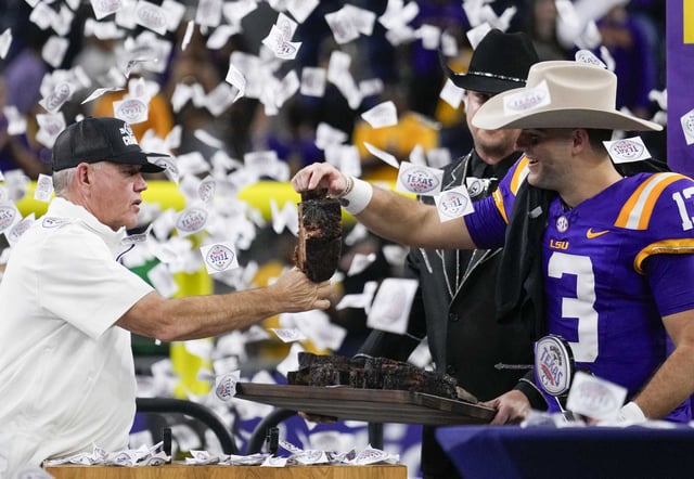 The Texas Bowl was nice last year for LSU coach Brian Kelly and quarterback Garrett Nussmeier but they both would prefer confetti on a bigger stage this season.