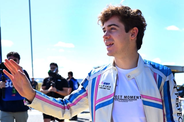 NORTHAMPTON, ENGLAND - JULY 03: Franco Colapinto of Argentina and Alpine F1 arrives in the Paddock during previews ahead of the F1 Grand Prix of Great Britain at Silverstone Circuit on July 03, 2025 in Northampton, England. (Photo by Mark Sutton - Formula 1/Formula 1 via Getty Images)