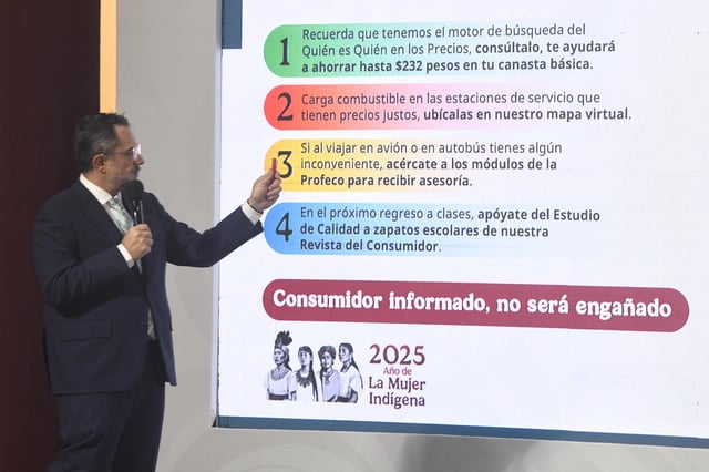 Iván Escalante Ruiz, titular de la Profeco, exhortó a hacer compras siguiendo las recomendaciones de Quién es Quién en los Precios.