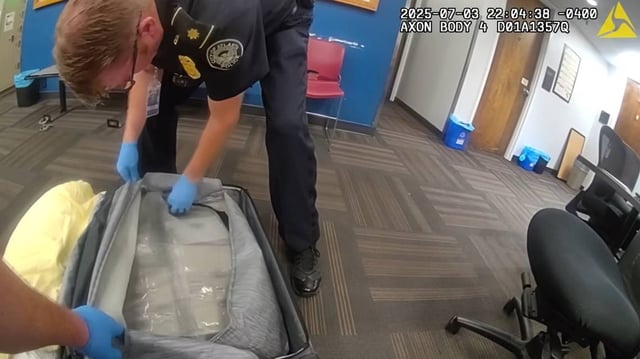 A man was arrested and charged after nearly $3 million worth of drugs was found in his suitcase at an airport, Georgia police said.