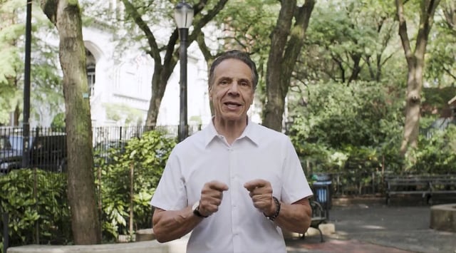 This image from video posted on the Cuomo for Mayor X account shows the former New York governor as he says he will run for mayor of New York City as an independent candidate, staying in a crowded field trying to thwart surging left-wing Democratic candidate Zohran Mamdani. (Cuomo for Mayor via AP)