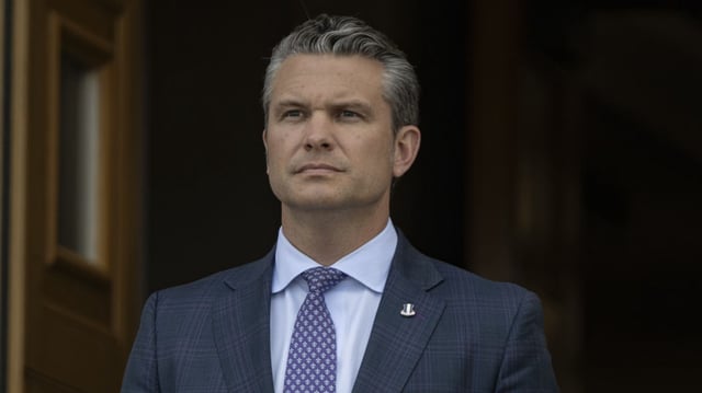 Defense Secretary Pete Hegseth at the Pentagon on Monday. Photo: Celal Gunes /Anadolu via Getty Images