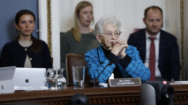 Rep. Virginia Foxx presides over a House Rules Committee meeting at the U.S. Capitol on May 21. Photo: Anna Moneymaker/Getty Images