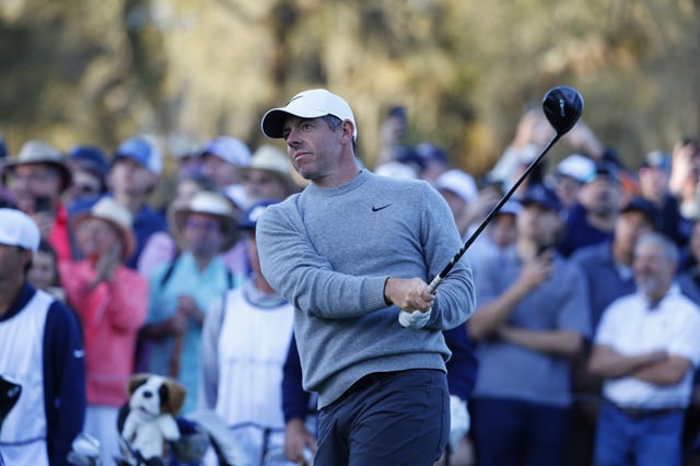 Mar 14, 2025; Ponte Vedra Beach, Florida, USA; Rory Mcllroy hits off of the tenth tee during the second round of The Players Championship golf tournament at TPC Sawgrass. Mandatory Credit: Jeff Swinger-Imagn Images/File Photo