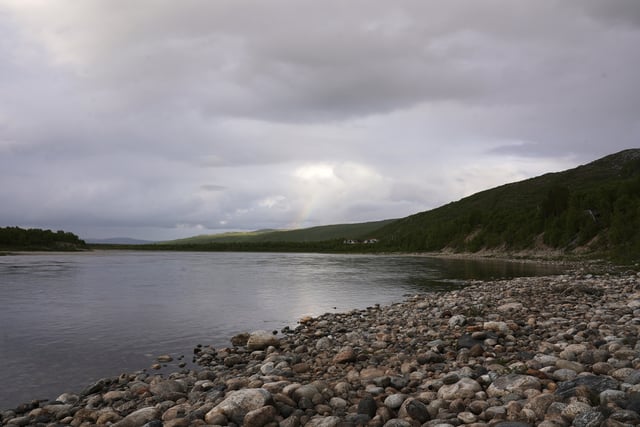 Part of Utsjoki village is seen in north of the Arctic circle, Finland, Sunday, July 6, 2025. (AP Photo/Heli Sivunen)
