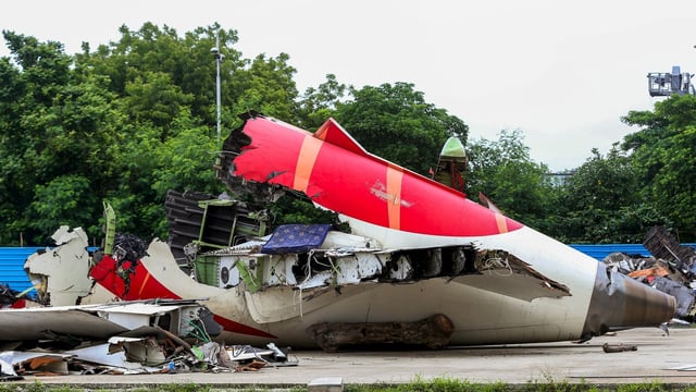 Wreckage of Air India's Boeing 787-8 aircraft, which was operating flight AI 171 from Ahmedabad to London, was placed under tight security, seen a month after the tragedy, in Ahmedabad, Saturday, July 12, 2025.