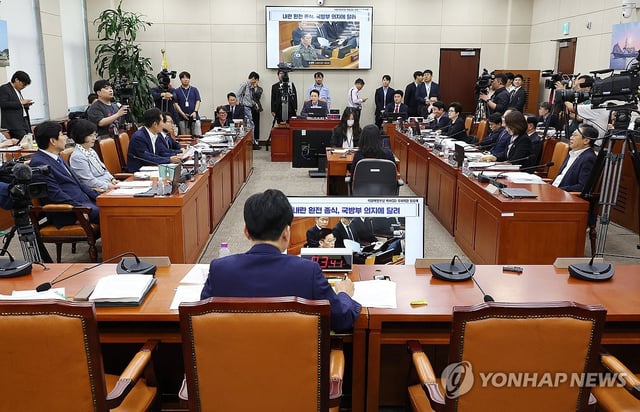 A parliamentary confirmation hearing for Defense Minister nominee Ahn Gyu-back takes place at the National Assembly in Seoul on July 15, 2025. (Yonhap)