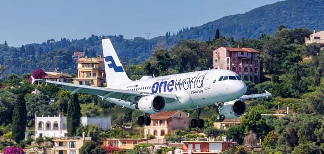 Ein Airbus A319 Flugzeug der Finnair
