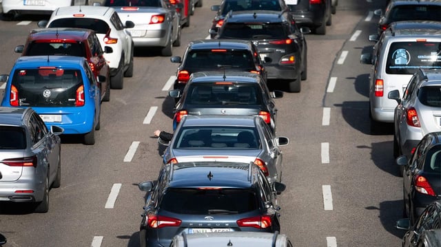Autos im Stau.
