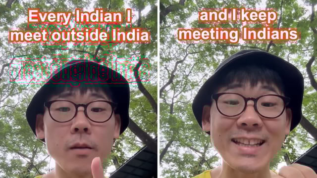 A Japanese vlogger who shared a video about NRIs across the world. 