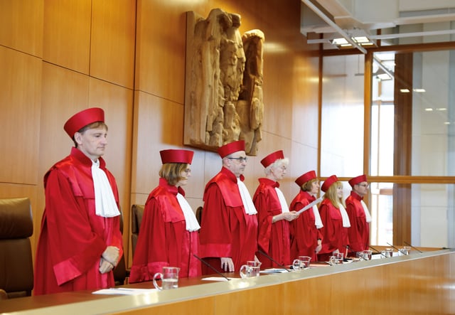 German Constitutional Court second senate vice president Doris Koenig announces a verdict at Germany's Federal Constitutional Court on the 2012 U.S. drone strikes in Yemen, that were steered from the U.S. air base in Ramstein, in Karlsruhe, Germany, July 15, 2025. REUTERS/Heiko Becker