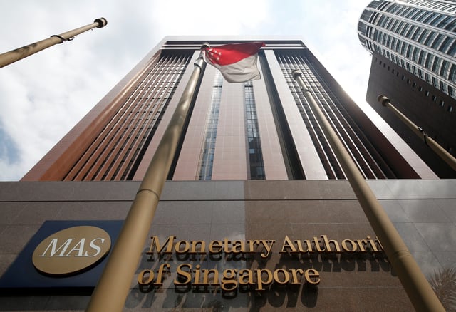 A view of the Monetary Authority of Singapore's headquarters in Singapore June 28, 2017. Picture taken June 28, 2017. REUTERS/Darren Whiteside/File Photo