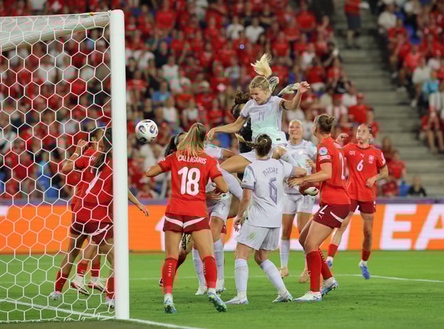 Soccer Football - UEFA Women's Euro 2025 - Group A - Switzerland v Norway - St. Jakob-Park, Basel, Switzerland - July 2, 2025 Norway's Ada Hegerberg scores their first goal REUTERS/Denis Balibouse