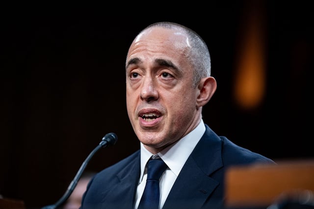 Emil Bove, US circuit judge for the third circuit nominee for US President Donald Trump, speaks during a Senate Judiciary Committee hearing in Washington, DC, US, on Wednesday, June 25, 2025.
