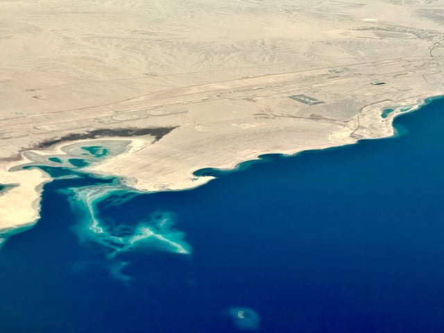 Aerial image shows Neom&#39;s center project.