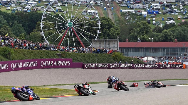 LIQUI MOLY Motorrad - Grand Prix Deutschland MotoGP auf dem Sachsenring. Sturz von Pedro Acosta 