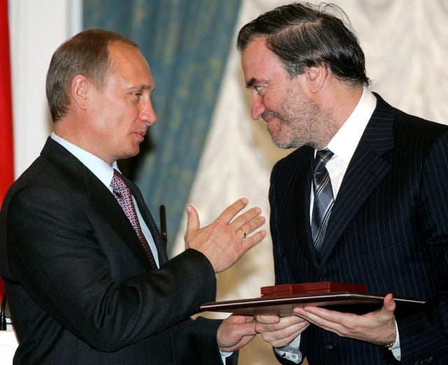 Russian President Vladimir Putin with conductor maestro Valery Gergiyev in 2004
