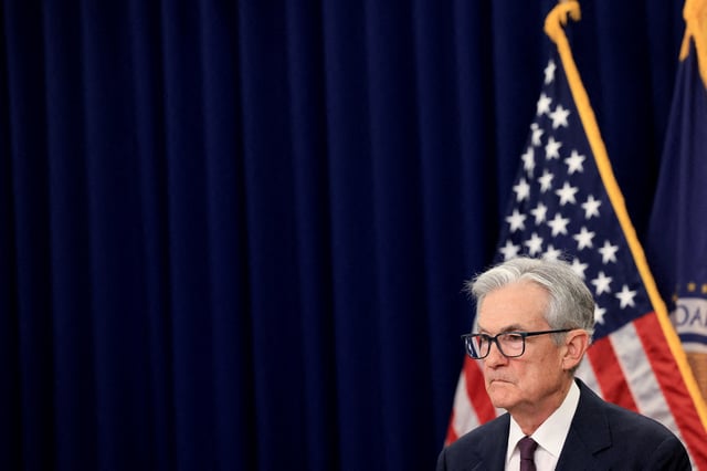U.S. Federal Reserve Chair Jerome Powell attends a press conference following the issuance of the Federal Open Market Committee's statement on interest rate policy in Washington, D.C., U.S., June 18, 2025. REUTERS/Kevin Mohatt/File Photo