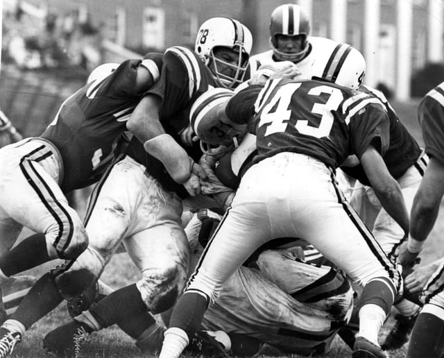 Roger Shoals (No. 78) is pictured during a game against Clemson in 1962.