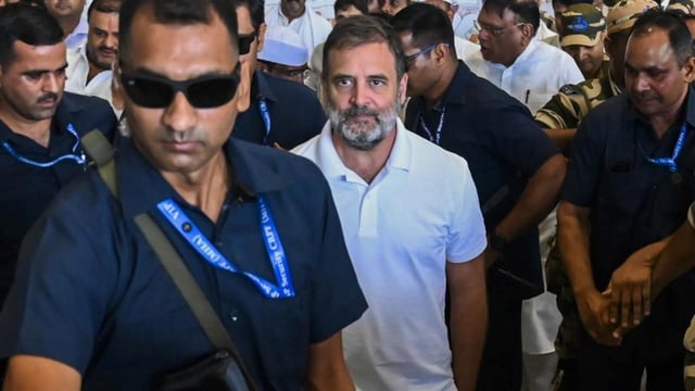 Lucknow: Congress leader and Leader of Opposition in the Lok Sabha Rahul Gandhi arrives at the Chaudhary Charan Singh International Airport, in Lucknow on July 15. (PTI)