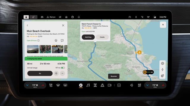 Rivian EVs Are Getting Google Maps Navigation:  Rivian R1S, Software