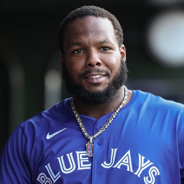 Toronto Blue Jays first baseman Vladimir Guerrero Jr. gets ready in the dugout before a baseball game against the Athletics Saturday, July 12, 2025, in West Sacramento, Calif. (AP Photo/Sara Nevis)
