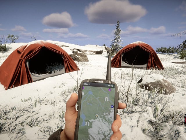 Sons of the Forest hang glider location - two red tents nearby