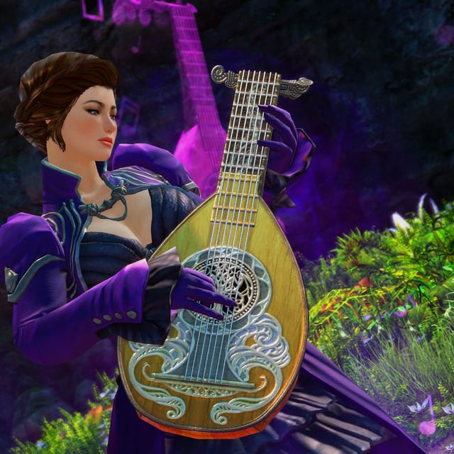 Mesmer with a lute.
