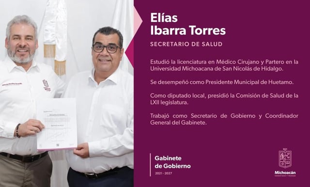 Continuará Elías Ibarra atención a salud de michoacanos: Ramírez Bedolla