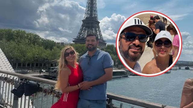 Karla Panini presume viaje por Europa con Américo Garza tras rumores de infidelidad.