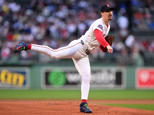 BOSTON, MASSACHUSETTS - JULY 10: Walker Buehler #0 of the Boston Red Sox pitches against the Tampa Bay Rays during the first inning at Fenway Park on July 10, 2025 in Boston, Massachusetts.