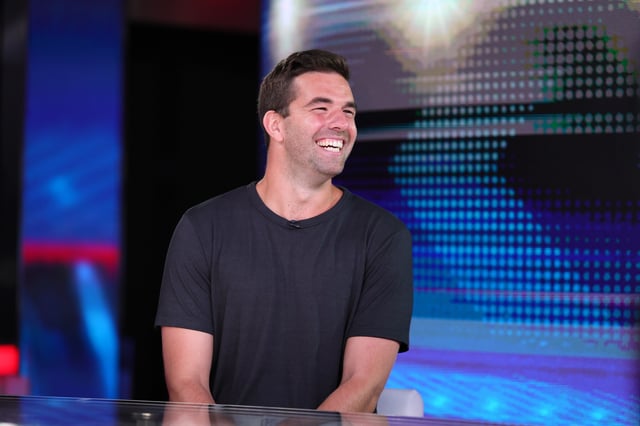 NEW YORK, NEW YORK - AUGUST 25: Billy McFarland visits "Jesse Watters Primetime" at Fox News Studios on August 25, 2023 in New York City. (Photo by Theo Wargo/Getty Images)