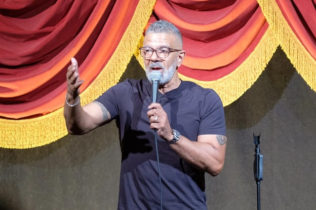 Ray Dejon performs at the debut of the Kings Comedy Lounge Series at the Kings Theatre. (Gardiner Anderson/ New York Daily News)