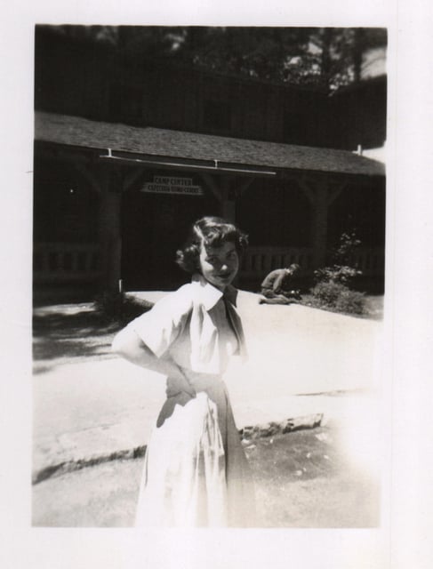 In 1950, my father, DeRay Hugh, was hired to work at the North Rim Lodge that summer. He had just turned 16. He worked as a bus driver, kitchen help and whatever other jobs needed. Over the summer, he took many photos of his friends, staff members, guests, the Lodge, cabins, workers quarters, and surrounding area.